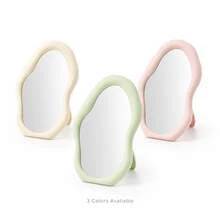 Cloud-Shaped Makeup Mirror | Desktop Storage Mirror | Adjustable Angle | Pink/White/Yellow - Multicolor - View 2