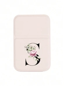 White Mini Initial Folding Portable Makeup Mirror, Printed With Purple Flowers A-Z Letters, With Stand Makeup Mirror, Travel Mirror, Beauty Product, Desktop Makeup Mirror, Rectangular Desktop Compact Makeup Mirror, Foldable Small Minimalist Makeup Mirror, Student Dorm Back To School Mirror, Back To School Gift, Travel Portable Makeup Mirror, Suitable For Women Gifts - Back To School Season, Best Gift For Teachers - Multicolor - View 24