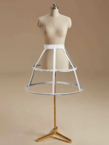 1件女款襯裙裙撐 黑白色四季涼爽短款蓬蓬裙 蘿莉塔襯裙 新娘婚紗襯裙 特大號超蓬 2-5鋼圈襯裙 雙面襯裙 4鋼圈十字襯裙 2鋼圈南瓜襯裙 3鋼圈桶裙 歐根紗邊襯裙 5鋼圈開衩襯裙 多層鏤空鋼骨架襯裙 巴洛克洛可可風 可調節襯裙 適用於婚禮宴會表演派對Cosplay - 白色 - 查看 23