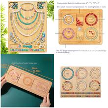 VINCAN Tabla para hacer pulseras de joyería, bandeja para ensartar cuentas de joyería DIY, tapete de diseño para hacer pulseras de estudio independiente, caja de almacenamiento de joyería, caja de joyería, pintura de diamantes (tabla en pulgadas) - Multicolor - Ver 12