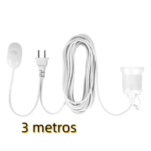 Portalámparas Soporte de Base para Lampara, Soporte colgante de 5m, casquillo E27 con Cable para lámpara de sal con Cable de alimentación - Tipo de Enchufe A USA (110-127V) - Ver 18