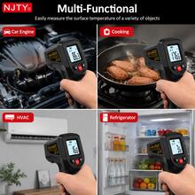 NJTY 數位紅外線溫度槍 (-50 至 600°C) – 非接觸式工業溫度計（附背光 LCD 螢幕）；手持式溫度計，適用於汽車、燒烤、窯爐/熔爐及電氣檢測 - A - 查看 7