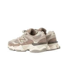 New Balance حذاء نيو بالانس NB 9060 مريح ومتعدد الاستخدامات ومتين، حذاء جري منخفض للرجال، رمادي-بني - بني - مشاهدة 2