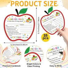 50/25/10 Letters From Teachers To Parents, Warm Emails From Teachers, And Commendation Cards For Student Behavior, Essential For The Classroom, And Apple Colored Supplies For Students And Preschool Students - A - View 9