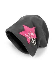 Cute Retro American Style Pink Star Embroidered Letter Beanie Cap, Flattering For Men,Beach,Holiday - A - View 10