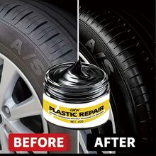 GKW Vehicle Plastic Rubber Repair Paste - Prevents Fading And Oxidation - Glossy Black Paste Suitable For Car Body And Interior, Ideal For Maintaining Bumpers, Plastic, Rubber And Tires - 40G - View 2
