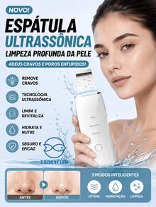 Aparelho Ultrassônico para Limpeza Facial Profunda, Esfoliante, Remove Cravos, Anti-rugas para Cuidados com a Pele - 1 peça - Visão 2