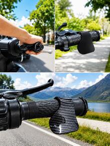 Motorcycle Throttle Assist Grip, Anti-Slip Handle Control Auxiliary Grip Assist Tool Motor Assist Clamp, Motorcycle Upgrade Accessory - A - View 3