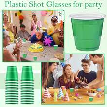10pcs Heavy Duty Solid Color Party Cups, Suitable For Weddings, Holiday Parties, Family Gatherings - Green - View 5