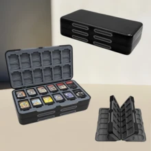 72格遊戲卡收納盒 適用於Switch 2/OLED/Lite NS，超薄防震防摔遊戲卡匣與Micro SD卡收納盒－遊戲旅行必備 - 查看 6