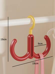 1pc Shoe Drying Hook, Dopamine Color 360° Rotating Stackable Detachable Color-Block Hat & Bag Hook, Rotating Linked Hook, Bag Rack, Multi-Functional Home Underwear & Hat Hook, Drill-Free Storage Rack - Multicolor - View 15