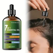 YUITIKUE 7合1複合護髮油 100ml，揉合迷迭香、蓖麻子、巴塔納、南瓜籽、薄荷油、生物素與角蛋白，深層滋養頭皮、強化髮根、防止掉髮、促進頭髮生長，抗毛躁免沖洗護髮精華 - 100g - 查看 2