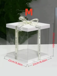 1pc Party & Holiday Gift Box, 1-Tier, 2-Tier, 3-Tier Gift Storage Box,Christmas - White - View 8