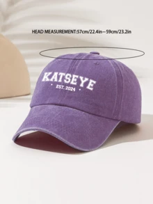 1pc Washed Baseball Cap Unisex Fashion Essential Highly Attractive All-Season Decorative "KATSEYE 2024" Printed Pattern, Gift For Family And Friends, Lightweight And Portable Washed Baseball Cap - Washed Cap - View 5