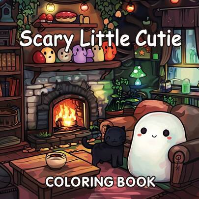 "Spooky Cute" Adult And Teen Coloring Book, Cozy Halloween Coloring Book, Featuring Cute Ghosts, Black Cats And Adorable Eerie Scenes, Activity Book To Help You Relieve Stress And Relax