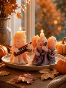 Halloween Rock Band Silicone Candle Mold, 3D Ghost Musician Wax Candle Making Mold, Easy Demold Halloween Home Decor - Halloween - Molds - View 1