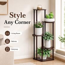 Premium Quality Bamboo Flower Stand, Multi-Layer Storage Rack, Floor-Standing Plant Holder, Succulent Display Shelf, Home Gardening Flower Rack - A - View 5