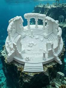 3D打印古希腊祭坛遗址水族箱景观 | 迷你古代遗址模型 | 水族箱装饰 | 失落之城主题 | 桌面瓶装装饰 | 复古破损建筑 - A - 查看 6