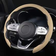 1pc Anti-Slip Steering Wheel Cover - Suede Material + Sweat-Absorbent + C-Shaped Integrated Embedded Design + No Inner Ring, For Car/MPV/SUV/RV/Pickup/Van, Friendly Reminder: This Product Cannot Be Used If The Steering Wheel Inner Diameter Exceeds 42cm(16.54''). - 1pc - View 9