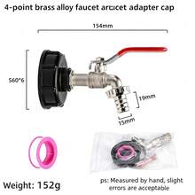 S60X6 IBC Tote Quick Connector Alloy Faucet Adapter Garden Hose Water Pipe Adapter - A - View 15
