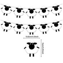 1 Set Cartoon Lamb Party Banner, Baby Room Decoration And Baby Shower Garland - View 2