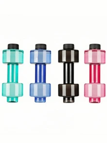 1pc Summer Outdoor Small 550ML Dumbbell Shaped Water Bottle Fitness Sports Plastic Cup - Multicolor - View 4