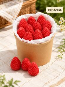 10pcs/Bucket Fruit Shaped Soy Wax Melts, Scented Wax Cubes For Wax Warmer And Candle Warmer Lamp, Strawberry Orange Style Home Fragrance, Summer Picnic Decor, Room Decor, Fall Decor, Birthday Gift, Summer Gift, Gifts For Women - B - View 15