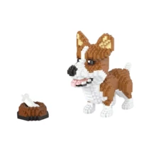 1938 Stücke Cartoon Hund Mikro Mini Blöcke, 3D Tier Spielzeug. Lebendiges Aussehen & helle Farben, mit Dackel, Schnauzer, Husky und Corgi. Großartig für Hundeliebhaber & Anfänger, fördert Flexibilität und Fantasie, ideal für Dekoration und Geschenke - Verschiedenfarbig - Übersicht 10