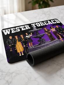 Extra Large Mouse Pad, Western Style Colorful Character Anime Pattern, Purple Western Theme Print Eye-Catching, Durable Rubber Non-Slip Bottom, 35.4X15.7 Inch Desk Mat/Keyboard Mat/Gaming Desk Mat, Multi-Functional Desk Protector, Washable And Easy To Clean, Suitable For Students, Esports Players, Laptops And Home Use, Adds Creativity And Fun To The Desk, Ideal Back To School Gift And Holiday Gift For Anime Lovers. - View 7
