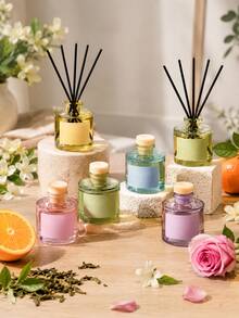 50ml Decorative Reed Diffuser Set, Aromatherapy Essential Oil Diffuser Set With Diffuser, Long-Lasting Home Fragrance And Aromatherapy Essential Oil Air Freshener, Blending Fragrance, Candle, Body Spray Fragrance Concepts, Suitable For Bedroom, Bathroom, Living Room, Office, Yoga, Meditation, Relaxation And Sleep Aid, Ideal For Aromatherapy, Home Decor, Ramadan Decor, Back To School Gift, Birthday, Mother's Day And Housewarming Aromatherapy Gift. - Multi Scents - View 9