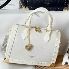 時尚高級鉚釘波士頓包 復古通勤百搭手提枕形女款個性化包袋 - 彩色 - 查看 13