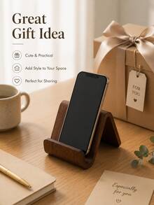 Fabriqué en bois massif de haute qualité avec une texture douce et délicate. La structure en forme de U offre un support stable pour le téléphone, empêchant les glissements et protégeant l'appareil tout en libérant vos mains. - Plusieurs styles - Voir 8