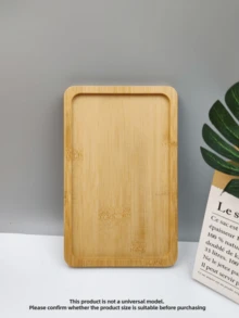 1/2 Pcs Bamboo Wood Tray, Serving Plate, Breakfast Plate, Restaurant Kitchen Tray, Fruit Plate, Coffee Plate, Tea Plate, Snack Plate, Living Room Decor, Suitable For Hotel, Restaurant And Home Use, Can Hold Fruit, Dessert, Snacks, Holiday, Thanksgiving, Christmas, New Year, Outdoor, Beach And Patio Multi-Functional Tray. - Apricot - View 15
