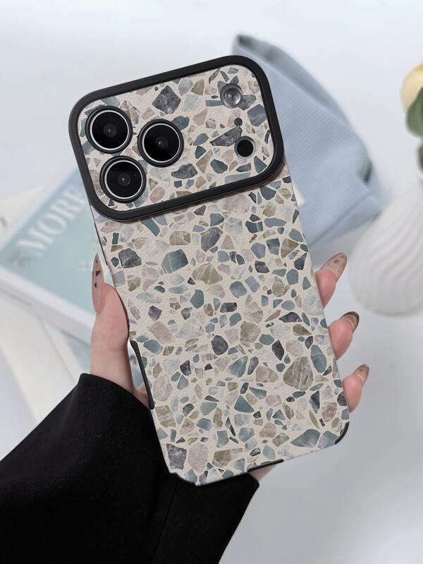 1pc Fashion Marble Cracked Pattern Full Coverage Classic Anti-Drop Premium Texture Texture PU Leather Phone Case, Suitable As Birthday Gift, Holiday Gift For Friends, Family, Couples, Yourself, Compatible With IPhone 17/16/15/14/13/14/12/11 Series