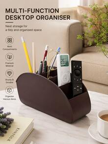 1pc Divided Makeup Organizer Box, Multi-Functional Storage Basket For Home, Bathroom, Office Desk, Lipstick & Makeup Brush Desktop Sorting Organizer - Multicolor - View 3
