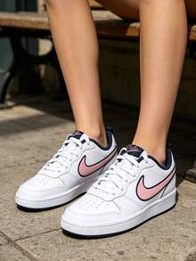 Nike COURT BOROUGH LOW 2 SE1 (GS) 青少年運動鞋，夏季新款兒童復古拼色休閒滑板鞋 DB3090-100 - DB3090-100 - 查看 2