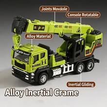 1pc Ultra-Durable Alloy Engineering Vehicle Toy: Fully Articulated, Inertia-Driven; Anti-Drop Material; Children's Toy Gift; Can Build Engineering Vehicle Fleet - Multicolor - View 2