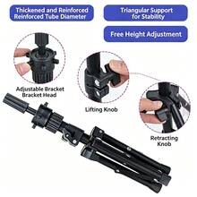 Black Synthetic Hair Mannequin Head Set - Professional Hairdressing Training Model, With Sturdy Tripod Stand, Hair Clips And Styling Tools, Halloween - View 10