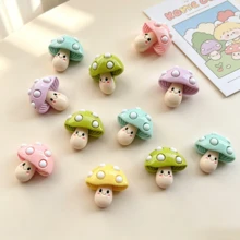 10/20/30pcs Mushroom Resin Decor - Suitable For DIY Crafts, Phone Case, Hair Clip Decoration, Jewelry Making - Random Color - Multicolor - View 5