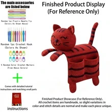 1pc/Set DIY Crochet Cat Sofa Armrest Storage Bag Knitting Kit (11 Colors Available, Not Finished Product, Requires Manual Crochet!!!), Suitable For Sofa Armrest Small Item Storage, Cat Sofa Armrest, Creative Home Decor DIY Material Kit, Home Storage Essential, Suitable For Beginners And Adult Craft Enthusiasts, Homemade Home Decor/Christmas Gift/New Year Gift/Valentine's Day Gift/Mother's Day Gift! - DIY Craft Kit - View 16