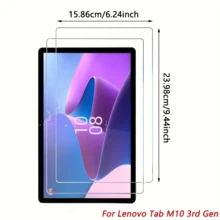 2入組 9H 鋼化玻璃螢幕保護貼 適用於 Tab M10 第3代 2022 10.1 吋 TB328FU,防刮、表面光滑且高靈敏度反應 - 無色 - 查看 7