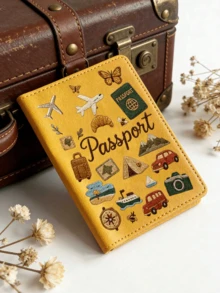 Multi-Color Airplane & Car Travel Pattern Travel Passport Cover, Foldable Portable Multi-Functional Storage Design, Waterproof & Dustproof, Ideal Customized Gift For Air Travel, Commuting, Group Tours, Family Outings, Friends Gatherings And More - Multicolor - View 8
