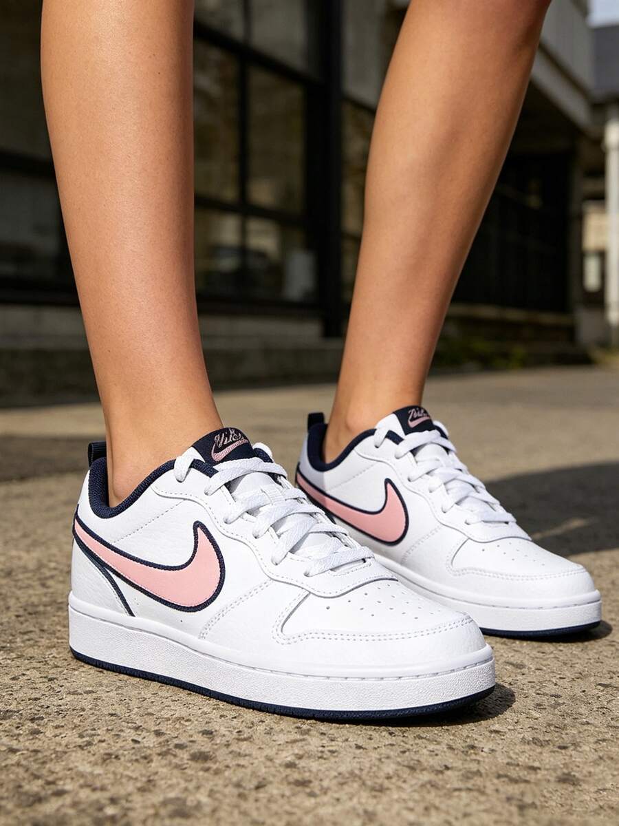 Nike COURT BOROUGH LOW 2 SE1 (GS) 青少年運動鞋,夏季新款兒童復古拼色休閒滑板鞋 DB3090-100 - DB3090-100 - 查看 1