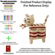 1pc/Set DIY Crochet Cat Sofa Armrest Storage Bag Knitting Kit (11 Colors Available, Not Finished Product, Requires Manual Crochet!!!), Suitable For Sofa Armrest Small Item Storage, Cat Sofa Armrest, Creative Home Decor DIY Material Kit, Home Storage Essential, Suitable For Beginners And Adult Craft Enthusiasts, Homemade Home Decor/Christmas Gift/New Year Gift/Valentine's Day Gift/Mother's Day Gift! - DIY Craft Kit - View 20