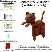 1pc/Set DIY Crochet Cat Sofa Armrest Storage Bag Knitting Kit (11 Colors Available, Not Finished Product, Requires Manual Crochet!!!), Suitable For Sofa Armrest Small Item Storage, Cat Sofa Armrest, Creative Home Decor DIY Material Kit, Home Storage Essential, Suitable For Beginners And Adult Craft Enthusiasts, Homemade Home Decor/Christmas Gift/New Year Gift/Valentine's Day Gift/Mother's Day Gift! - DIY Craft Kit - View 15