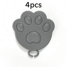 OBOVAY 1pc Silicone Sealing Lid, Suitable For Pet Cats And Dogs, Fits Multiple Sizes, Dust-Proof Sealing Cover - Multicolor - View 12