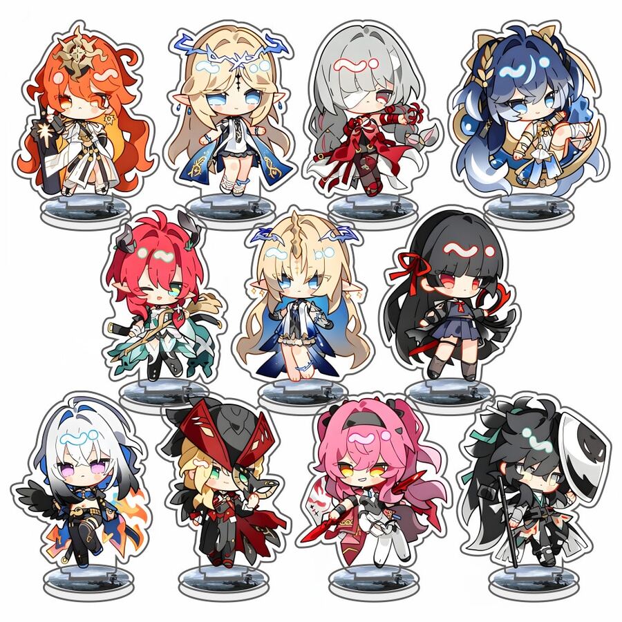 Wuthering Waves Augusta Gallery Figure Stand Model Plate Galbrena Phrolova Cartethyia Iuno Augusta Acrylic Standing Anime Iuno SIGRIKA Gift - MultiWarna - View 1