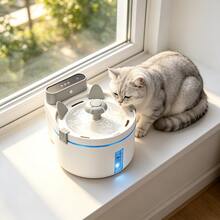 70oz/2L Wireless Automatic Pet Water Fountain, With Water Level Window, Motion Sensor Super Quiet, Suitable For Cats & Dogs, Perfect Halloween & Christmas Gift, Just Install Batteries To Use, Indoor Use, Bedroom & Short Trip - 2L - View 13