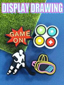 20pcs/Set Sports Game PVC Material Shoe Decoration Set, Including Baseball, Basketball And More, Perfect Gift For Friends - Multicolor - View 6