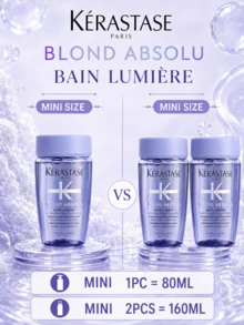 Kérastase 光澤滋潤洗髮精 80ml，2件/160ml，增強頭髮光澤，深層保濕，使頭髮柔軟輕盈，特別適合漂染或挑染頭髮 - Hydrating illminating - 查看 4